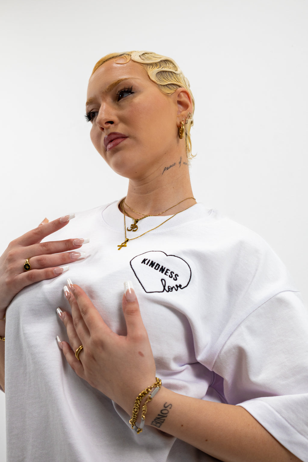 KINDNESS Oversized Tee - Blanco